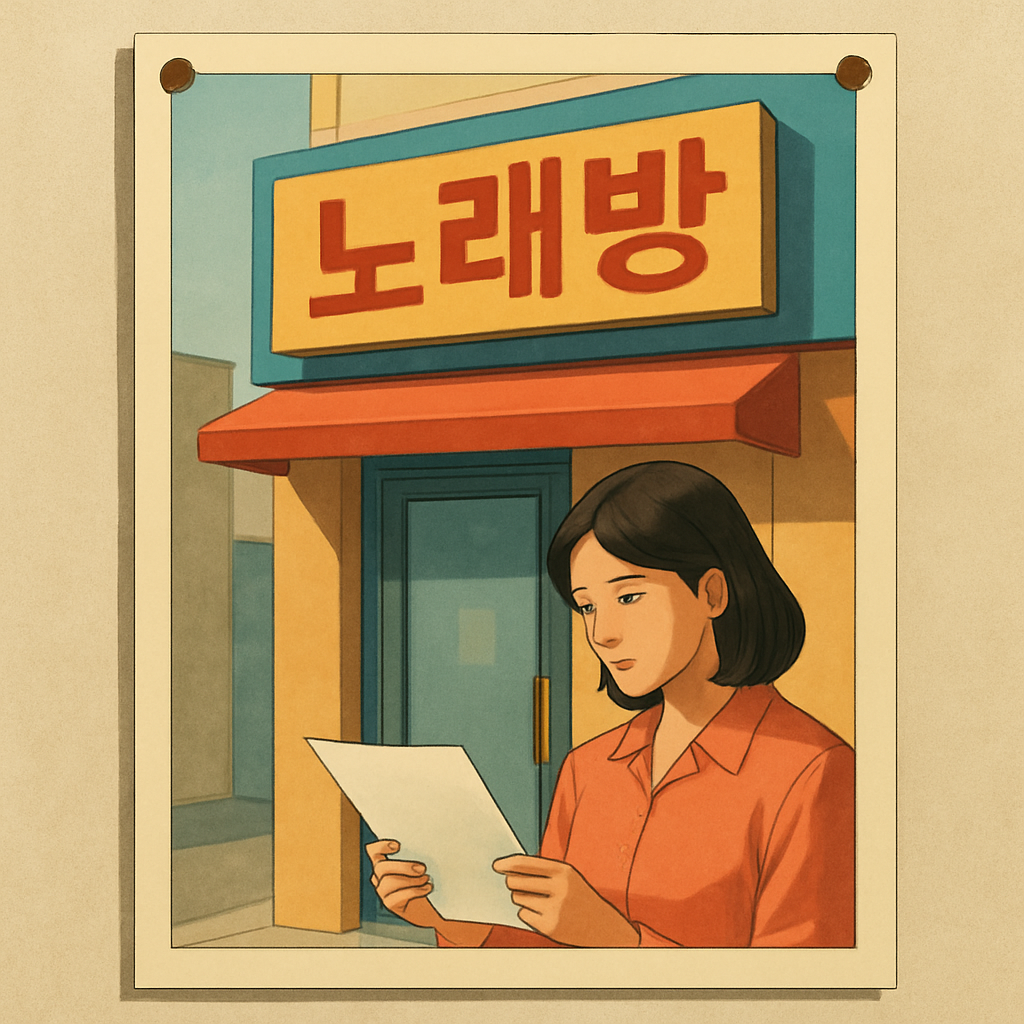서울 노래방 보도 구인 채용 공고 예시 이미지