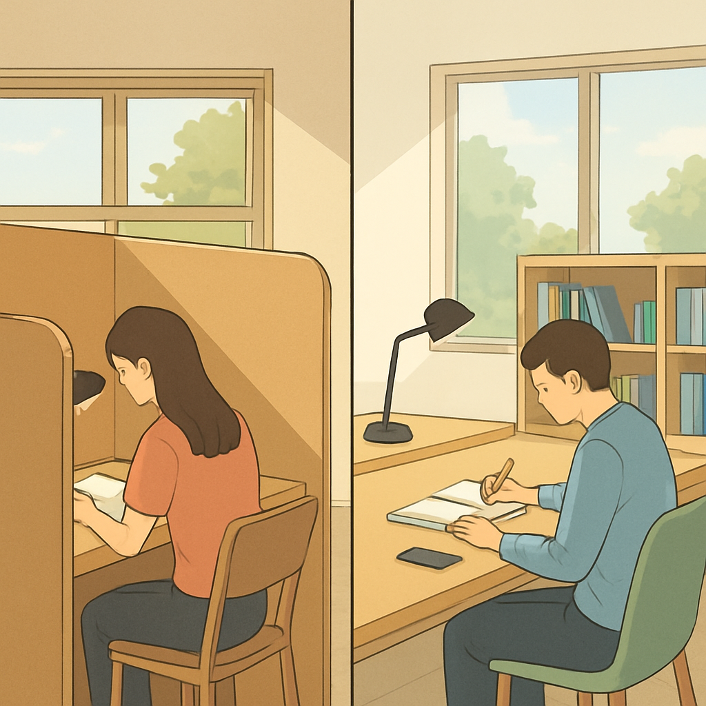 자율형 독서실 비교 이미지