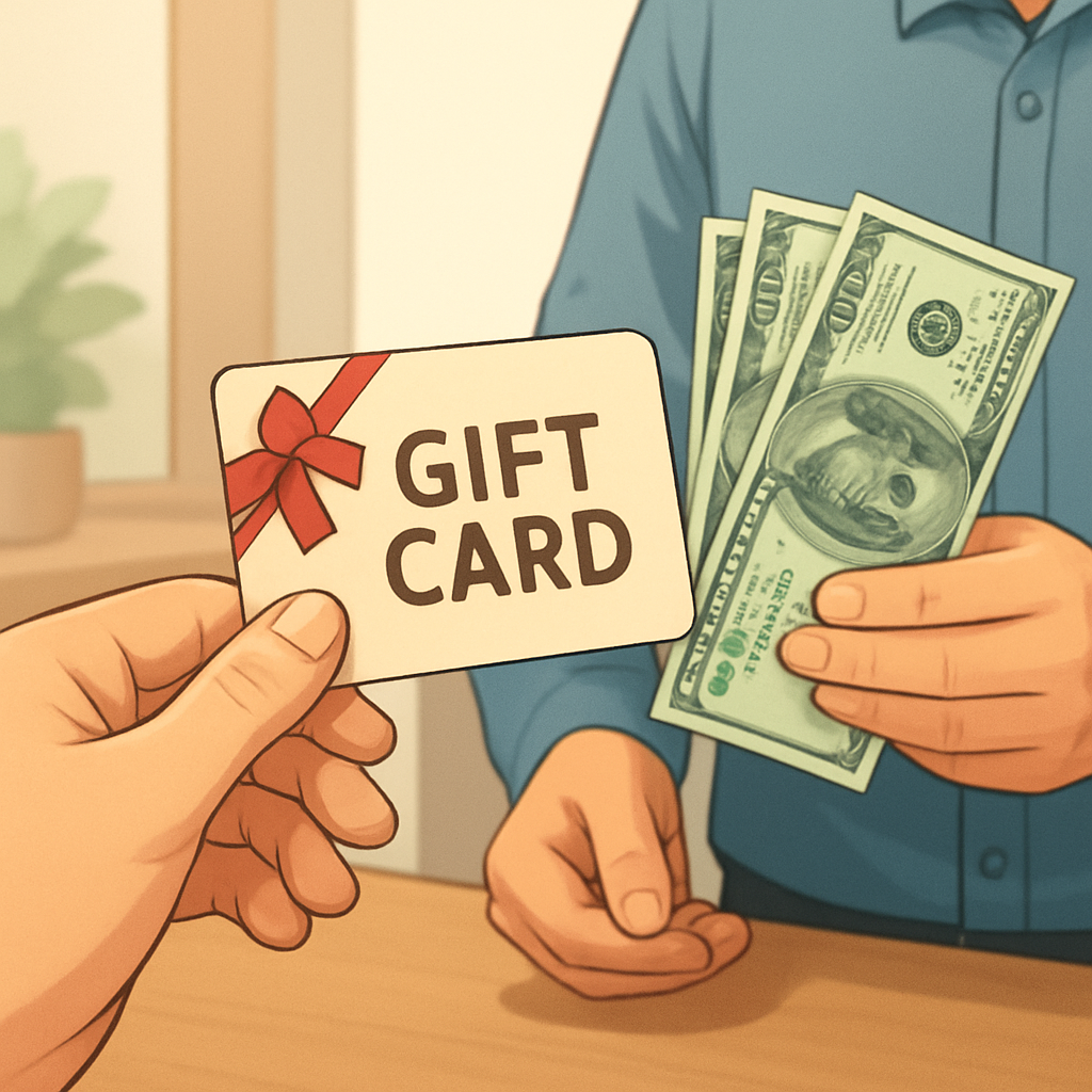 상품권 판매 방법 이미지