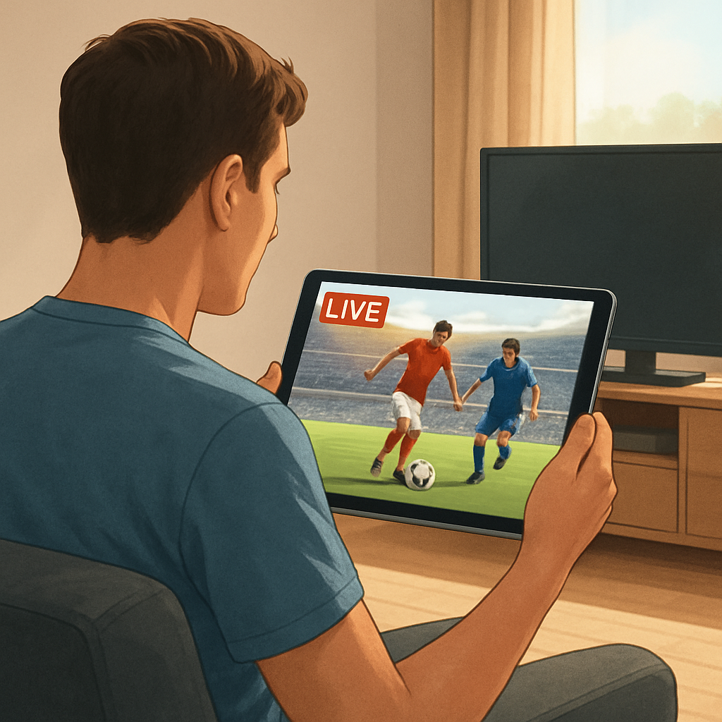무료 라이브 스포츠 중계 사이트에서 축구 경기 보기 이미지